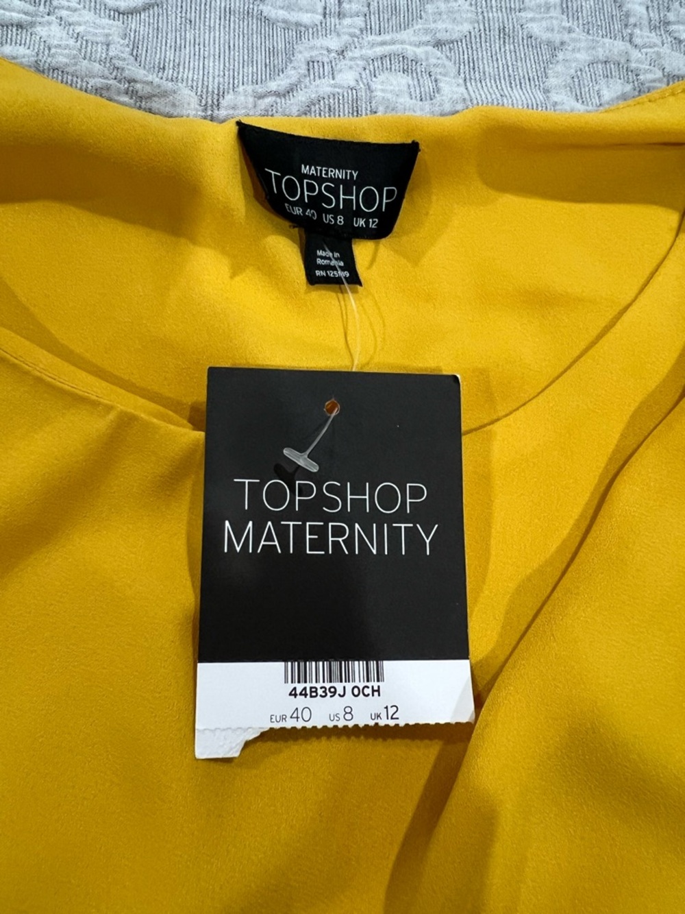 Topshop Yellow Sleeveless Wrap-Front Top - Picture 3 of 4